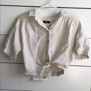 Urban Outfitters Cream Crop Top Shirt